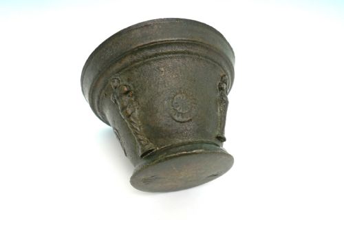 ANTIQUE METALWARE 17THC BRONZE SMALL MORTAR FRENCH C 164060 - ADDITIONAL PHOTO 1