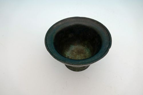 ANTIQUE METALWARE 17THC BRONZE SMALL MORTAR FRENCH C 164060 - ADDITIONAL PHOTO 3