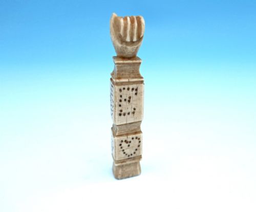 antique 19thc bone hand pipe tamper initialed e c english c1880 - CATEGORY: ANTIQUE MISCELLANEOUS - DATED 19TH CENTURY