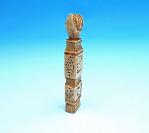 ANTIQUE 19THC BONE HAND PIPE TAMPER INITIALED E C ENGLISH C1880 - ADDITIONAL PHOTO 1