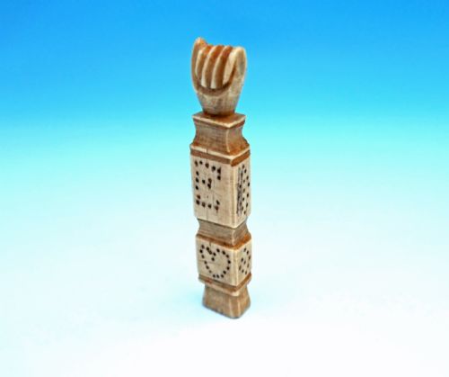 ANTIQUE 19THC BONE HAND PIPE TAMPER INITIALED E C ENGLISH C1880 - ADDITIONAL PHOTO 4