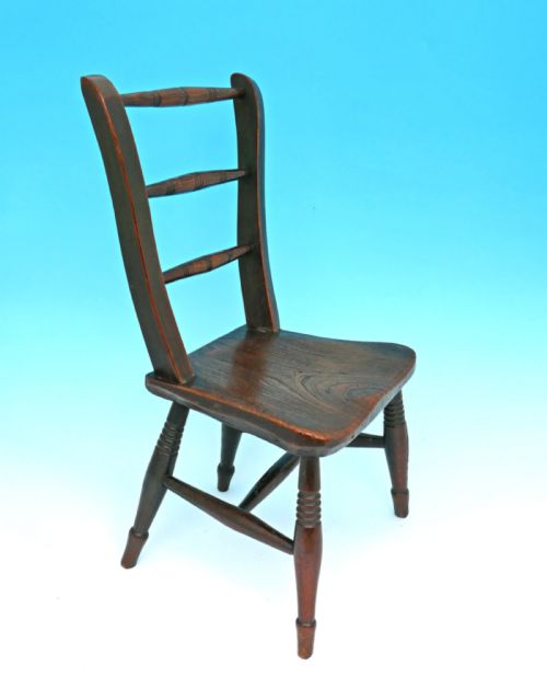 antique country furniture 19thc childs scroll back windsor chair english c184060 - CATEGORY: ANTIQUE CHAIRS - DATED 19TH CENTURY