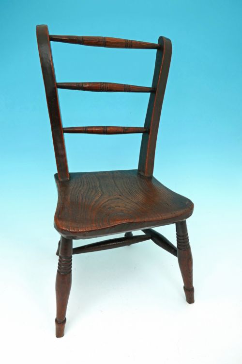 ANTIQUE COUNTRY FURNITURE 19THC CHILDS SCROLL BACK WINDSOR CHAIR ENGLISH C184060 - ADDITIONAL PHOTO 2