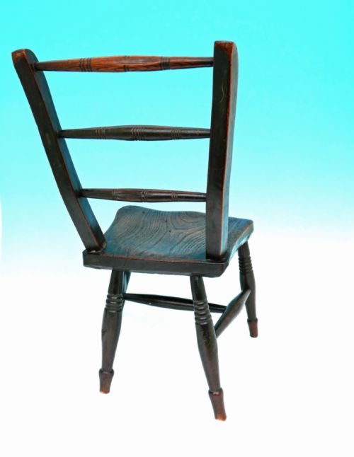 ANTIQUE COUNTRY FURNITURE 19THC CHILDS SCROLL BACK WINDSOR CHAIR ENGLISH C184060 - ADDITIONAL PHOTO 3