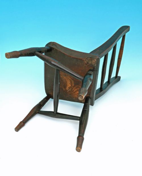 ANTIQUE COUNTRY FURNITURE 19THC CHILDS SCROLL BACK WINDSOR CHAIR ENGLISH C184060 - ADDITIONAL PHOTO 5