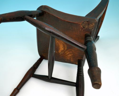 ANTIQUE COUNTRY FURNITURE 19THC CHILDS SCROLL BACK WINDSOR CHAIR ENGLISH C184060 - ADDITIONAL PHOTO 6