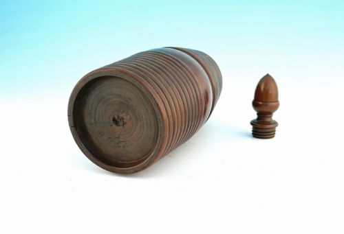 EARLY 19THC TREEN FRUITWOOD TURNED SPORTSMAN'S POWDER KEG SCOTTISH C182040 - ADDITIONAL PHOTO 2