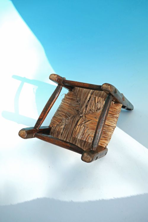 ANTIQUE COUNTRY FURNITURE 18THC CHILDS RUSH SEATED LADDERBACK CHAIR N ENGLAND C177090 - ADDITIONAL PHOTO 2