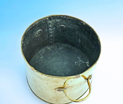 ANTIQUE METALWARE EARLY 18THC BRASS SEAMED PEAT ASH BUCKET DUTCH C170020 - ADDITIONAL PHOTO 5