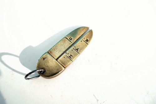ANTIQUE METALWARE 19THC BRASS VIOLIN STRING GAUGE ENGLISH C1880C1890 - ADDITIONAL PHOTO 1