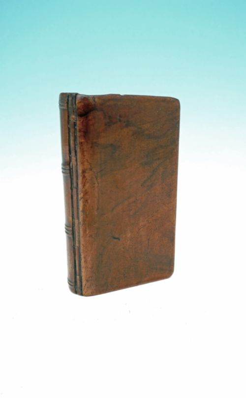 ANTIQUE 19THC TREEN FRUITWOOD BOOK SNUFF BOX ENGLISH C184060 - ADDITIONAL PHOTO 1