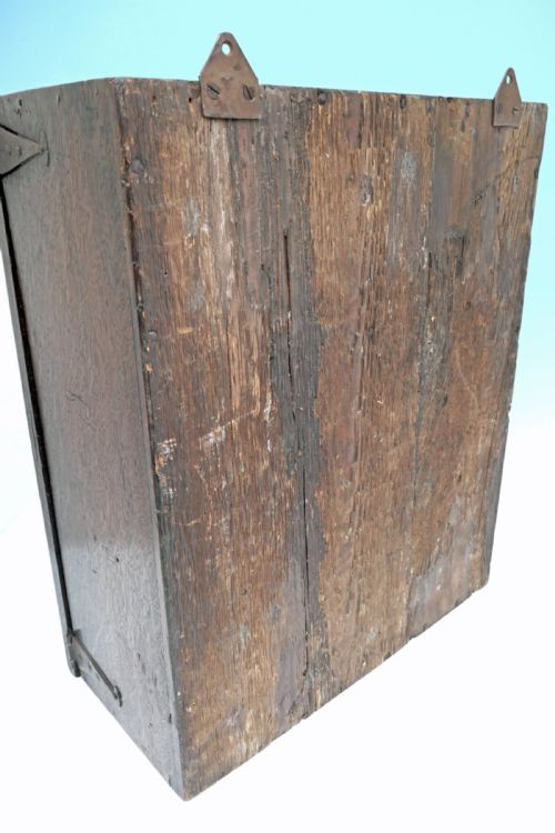 ANTIQUE PERIOD OAK 17THC JOYNED MURAL SPICE CUPBOARD ENGLISH C167090 - ADDITIONAL PHOTO 3