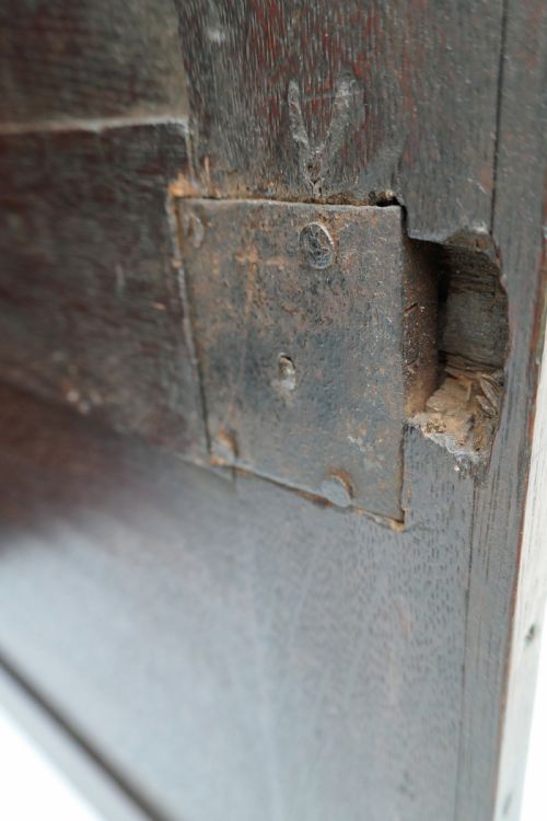 ANTIQUE PERIOD OAK 17THC JOYNED MURAL SPICE CUPBOARD ENGLISH C167090 - ADDITIONAL PHOTO 5