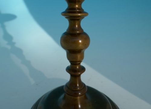 ANTIQUE METALWARE 16THC PRICKET BRASS SINGLE CANDLESTICK GERMAN C155090 - ADDITIONAL PHOTO 3