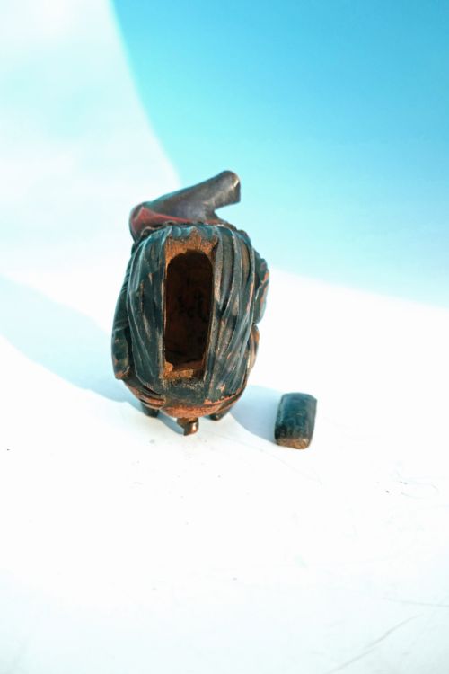 ANTIQUE 19THC TREEN PAINTED SNUFF BOX TAKEN SHORT FRENCH C182040 - ADDITIONAL PHOTO 4
