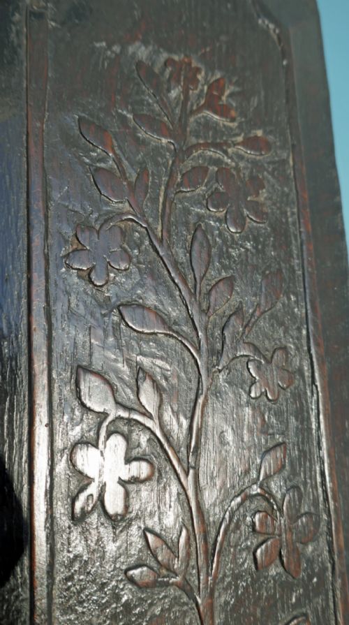 ANTIQUE 17THC OAK CARVED PANEL SHOWING THE TREE OF LIFE ENGLISH C 162040 - ADDITIONAL PHOTO 1