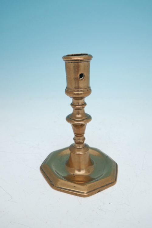 early 18thc metalware bell metal single candlestick french c170010 - CATEGORY: ANTIQUE LIGHTING - DATED 18TH CENTURY