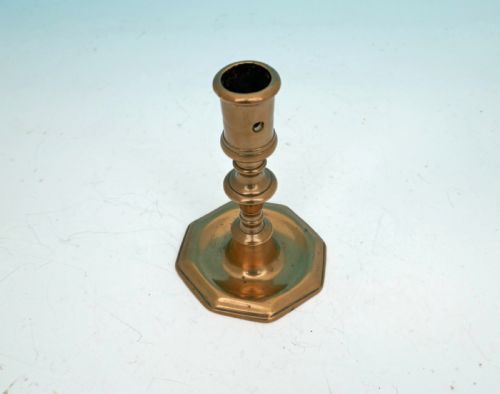 EARLY 18THC METALWARE BELL METAL SINGLE CANDLESTICK FRENCH C170010 - ADDITIONAL PHOTO 3
