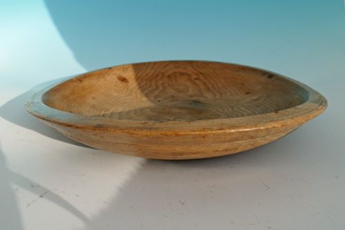 ANTIQUE TREEN EARLY 19THC ASH TURNED DAIRY BOWL ENGLISH C182040 - ADDITIONAL PHOTO 1