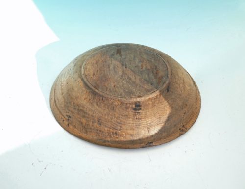 ANTIQUE TREEN EARLY 19THC ASH TURNED DAIRY BOWL ENGLISH C182040 - ADDITIONAL PHOTO 2