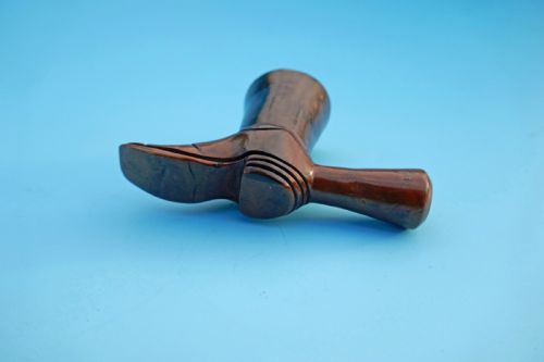 ANTIQUE 19THC TREEN BOXWOOD WALNUT CARVED PIPE IN THE SHAPE OF A BOOT ENGLISH FRENCH C182040 - ADDITIONAL PHOTO 1