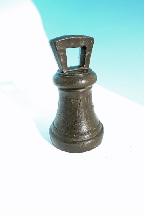 early metalware 19thc georgian bronze bell 7lb weight english c1826 - CATEGORY: ANTIQUE METAL - DATED 19TH CENTURY