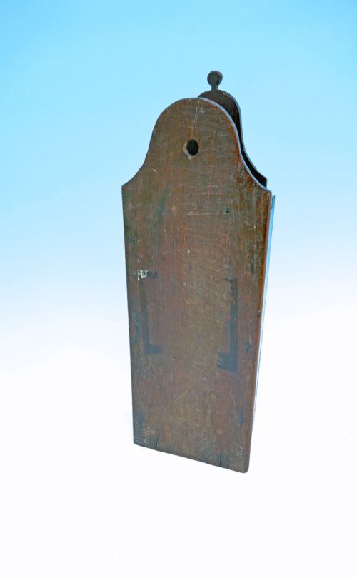 ANTIQUE 18THC OAK HANGING WALL CANDLEBOX WITH RARE BELL SHAPE TO LID WELSH C177090 - ADDITIONAL PHOTO 3