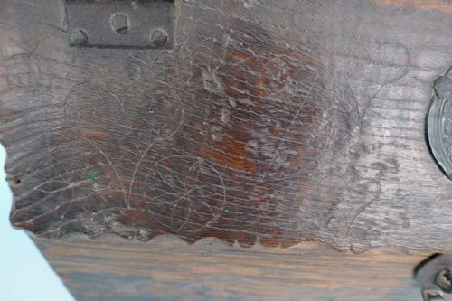 ANTIQUE OAK LATE 18THC SHIPWRIGHTS TOOLBOX DATED 1827 FRENCH C178090 - ADDITIONAL PHOTO 1