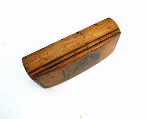 ANTIQUE EARLY 19THC TREEN MAUCHLINE WARE SNUFF BOX SMELLING A RAT ENGLISH C182040 - ADDITIONAL PHOTO 4