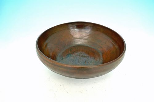 antique 19thc treen turned fruitwood serving dairy bowl english c180020 - CATEGORY: ANTIQUE MISCELLANEOUS - DATED 19TH CENTURY