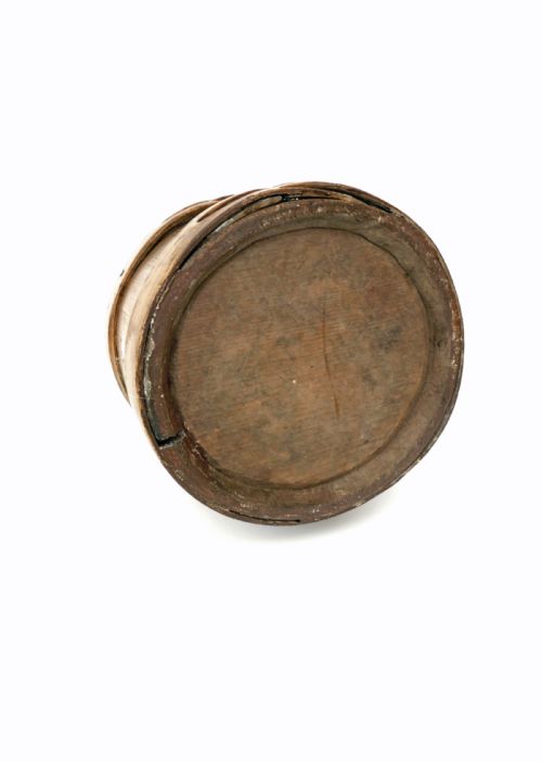 A SMALL 19THC TREEN PINE LATHE BOUND MILK CREAM CHURN FRENCH C1840 - ADDITIONAL PHOTO 4