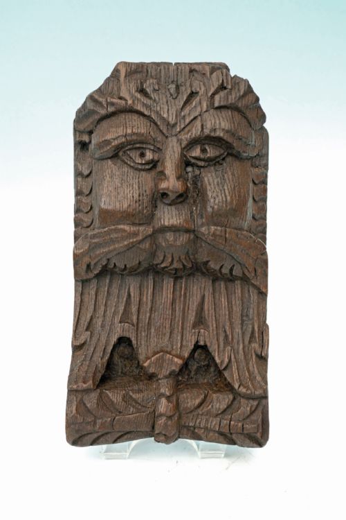 early 15thc antique oak carving of the green man english c145080 - CATEGORY: ANTIQUE MISCELLANEOUS - DATED BEFORE 1700