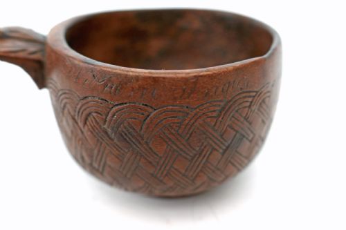 18THC SMALL TREEN FRUITWOOD DATED NAMED TASTE DE VIN SCOTTISH C176080 - ADDITIONAL PHOTO 3