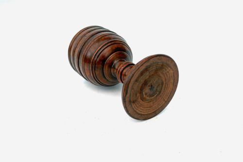 EARLY TREEN 18THC 19THC FRUITWOOD TURNED DRINKING GOBLET ENGLISH C1780C1800 - ADDITIONAL PHOTO 1