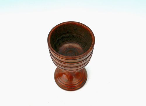 EARLY TREEN 18THC 19THC FRUITWOOD TURNED DRINKING GOBLET ENGLISH C1780C1800 - ADDITIONAL PHOTO 2