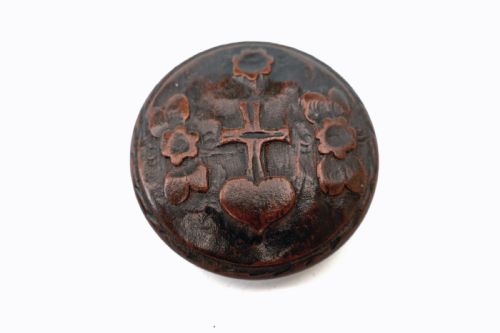 antique treen 17thc beech turned reliquary carved box continental c1680 c1700 - CATEGORY: ANTIQUE BOXES - DATED 17TH CENTURY