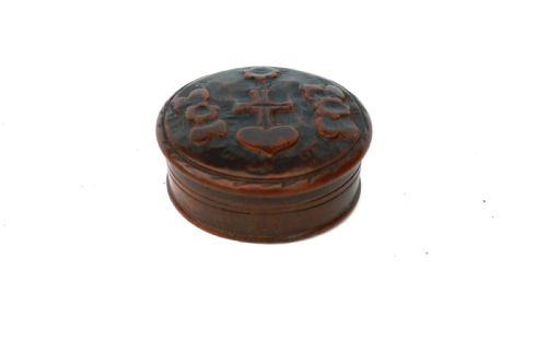 ANTIQUE TREEN 17THC BEECH TURNED RELIQUARY CARVED BOX CONTINENTAL C1680 C1700 - ADDITIONAL PHOTO 3