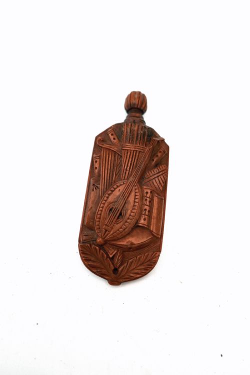 early 19thc treen coquilla nut carved scent bottle french c182040 - CATEGORY: ANTIQUE MISCELLANEOUS - DATED 19TH CENTURY