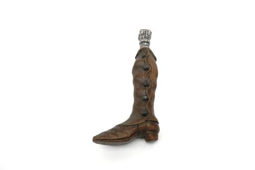 antique 19thc treen buttoned boot wax seal english c184060 - CATEGORY: ANTIQUE MISCELLANEOUS - DATED 19TH CENTURY