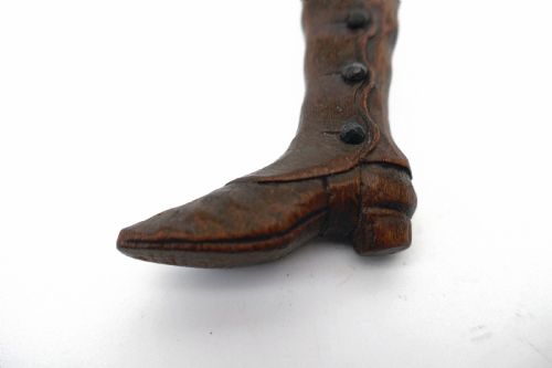 ANTIQUE 19THC TREEN BUTTONED BOOT WAX SEAL ENGLISH C184060 - ADDITIONAL PHOTO 3