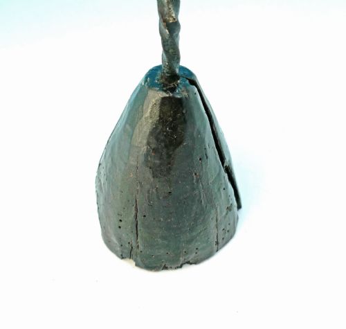 18THC METALWARE LIGHTING IRON RUSHLIGHT CANDLEHOLDER ON TURNED FRUITWOOD BASE WELSH C174060 - ADDITIONAL PHOTO 4