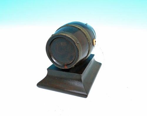 ANTIQUE TREEN 19THC ROSEWOOD BRASS BANDED STRING BARREL ENGLISH C184060 - ADDITIONAL PHOTO 1