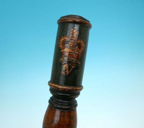 ANTIQUE TREEN 19THC GEO 1V CEREMONIAL HICKORY TIPSTAFF ENGLISH C182030 - ADDITIONAL PHOTO 3