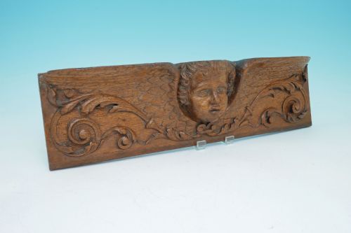antique oak carved 17thc winged angel french c166080 - CATEGORY: ANTIQUE MISCELLANEOUS - DATED 17TH CENTURY
