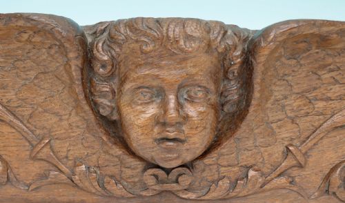 ANTIQUE OAK CARVED 17THC WINGED ANGEL FRENCH C166080 - ADDITIONAL PHOTO 1