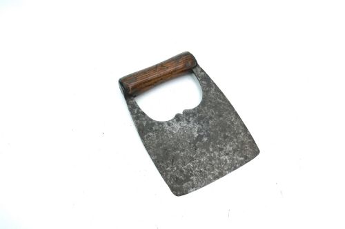 ANTIQUE 19THC METALWARE ASH HANDLED HERB CHOPPER WELSH C186080 - ADDITIONAL PHOTO 1