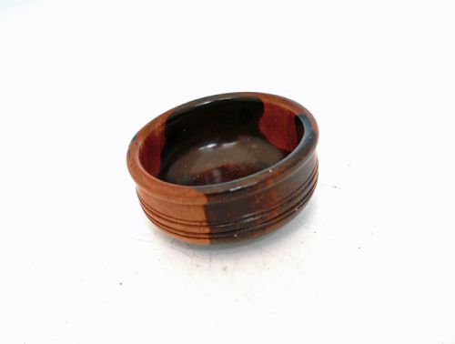 ANTIQUE TREEN 19THC LIGNUM VITAE TURNED WOOL BOWL DUTCH C184060 - ADDITIONAL PHOTO 3