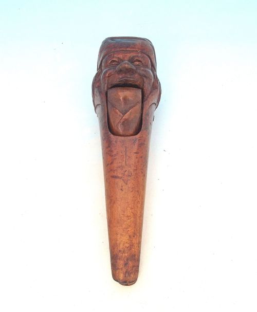 ANTIQUE TREEN 19THC FRUITWOOD LAUGHING MAN NUTCRACKER CONTINENTAL C184060 - ADDITIONAL PHOTO 4