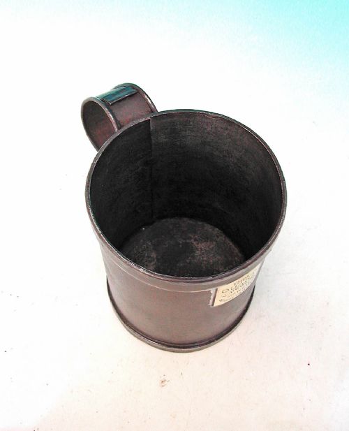 ANTIQUE METALWARE 19THC TOLEWARE QUART GRAIN MEASURE MARKED ONTARIO CANADA C184060 - ADDITIONAL PHOTO 2