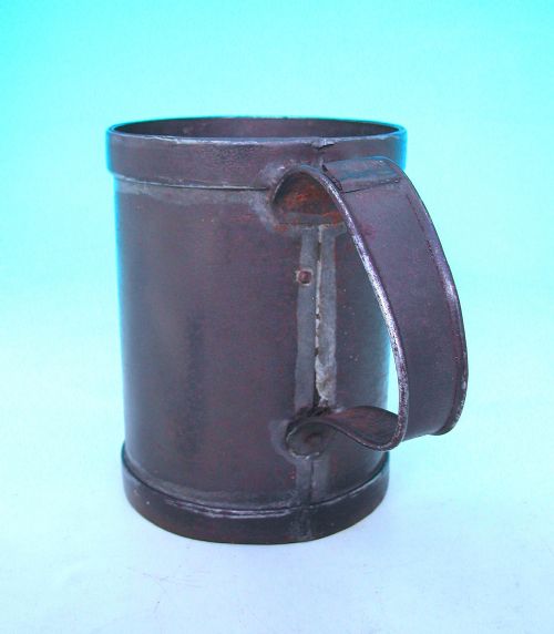 ANTIQUE METALWARE 19THC TOLEWARE QUART GRAIN MEASURE MARKED ONTARIO CANADA C184060 - ADDITIONAL PHOTO 4